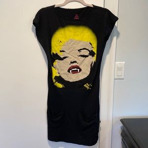 Betsey Johnson Marilyn Vampire mini dress/ tee